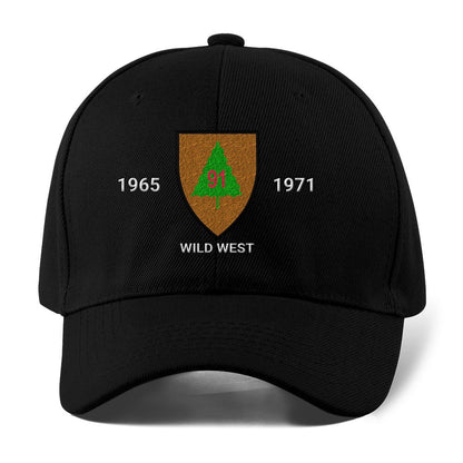Us Army Veteran Caps, Customized 91St Infantry Division Wild West Division Embroidered Cap, Embroidered Dad Hat