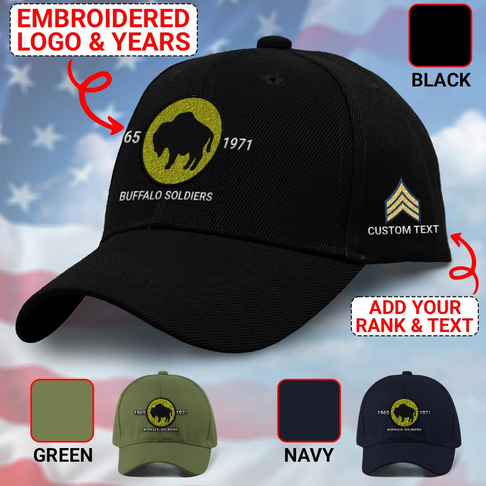 Us Army Veteran Caps, Customized 92Nd Infantry Division Buffalo Soldiers Embroidered Cap, Embroidered Dad Hat