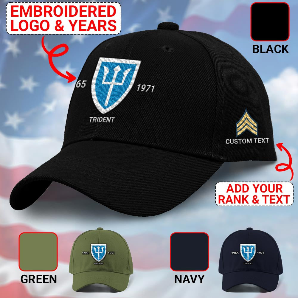 Us Army Veteran Caps, Customized 97Th Infantry Division Trident Embroidered Cap, Embroidered Dad Hat
