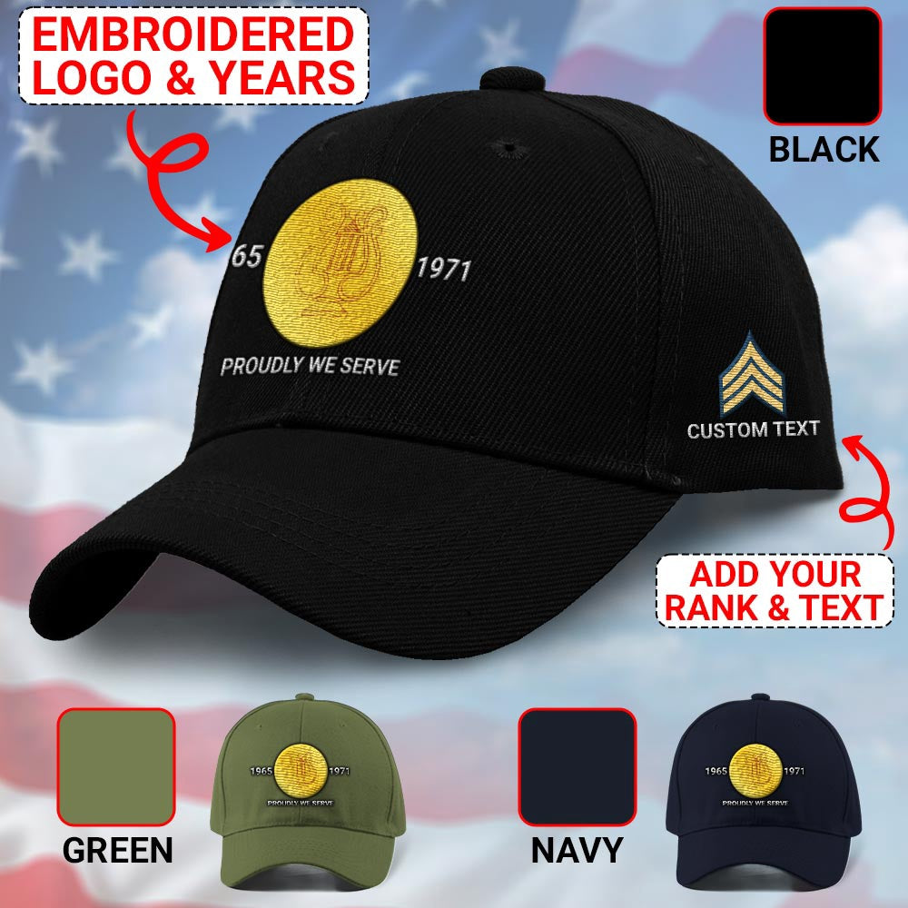 Us Army Veteran Caps, Customized Army Bands Embroidered Cap, Embroidered Dad Hat