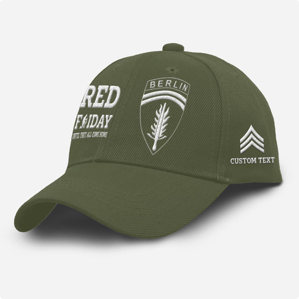 Us Army Veteran Caps, Customized  Army Divisions Red Friday Until They All Come Home Embroidered Cap, Embroidered Dad Hat