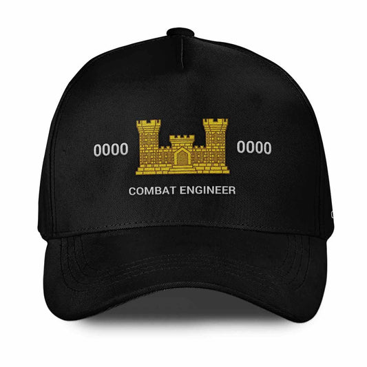 Us Army Veteran Caps, Customized  Army Insignias Combat Engineer Embroidered Cap, Embroidered Dad Hat