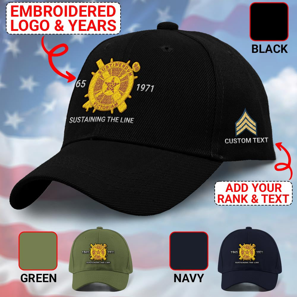 Us Army Veteran Caps, Customized Army Logistics Embroidered Cap, Embroidered Dad Hat
