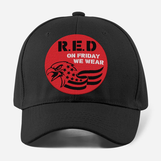 Us Army Veteran Caps, Customized  Army Red Friday On Friday We Wear Embroidered Cap, Embroidered Dad Hat