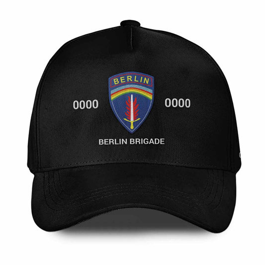 Us Army Veteran Caps, Customized  Army Units Berlin Brigade Embroidered Cap, Embroidered Dad Hat