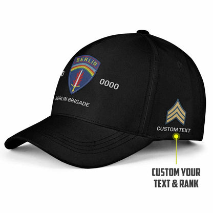 Us Army Veteran Caps, Customized  Army Units Berlin Brigade Embroidered Cap, Embroidered Dad Hat