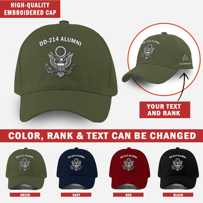 Us Army Veteran Caps, Customized  Dd 214 Alumni United States Army Embroidered Cap, Embroidered Dad Hat