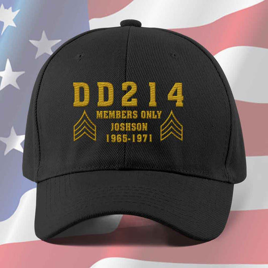 Us Army Veteran Caps, Customized  Dd 214 Members Only Embroidered Hat Embroidered Cap, Embroidered Dad Hat