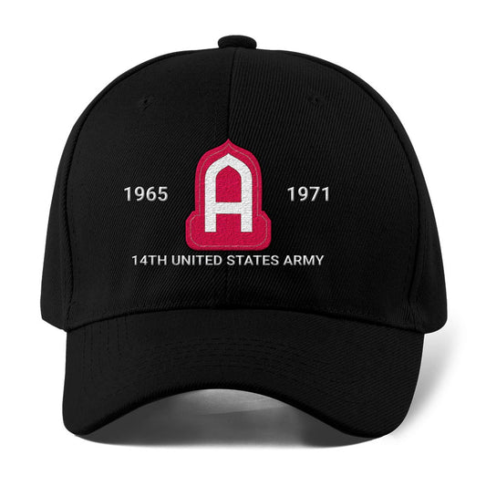 Us Army Veteran Caps, Customized Fourteenth United States Army Embroidered Cap, Embroidered Dad Hat