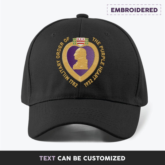 Us Army Veteran Caps, Customized  Military Order Of The Purple Heart Embroidered Cap, Embroidered Dad Hat