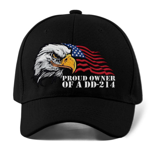 Us Army Veteran Caps, Customized Proud Owner Of A DD 214 Embroidered Cap, Embroidered Dad Hat