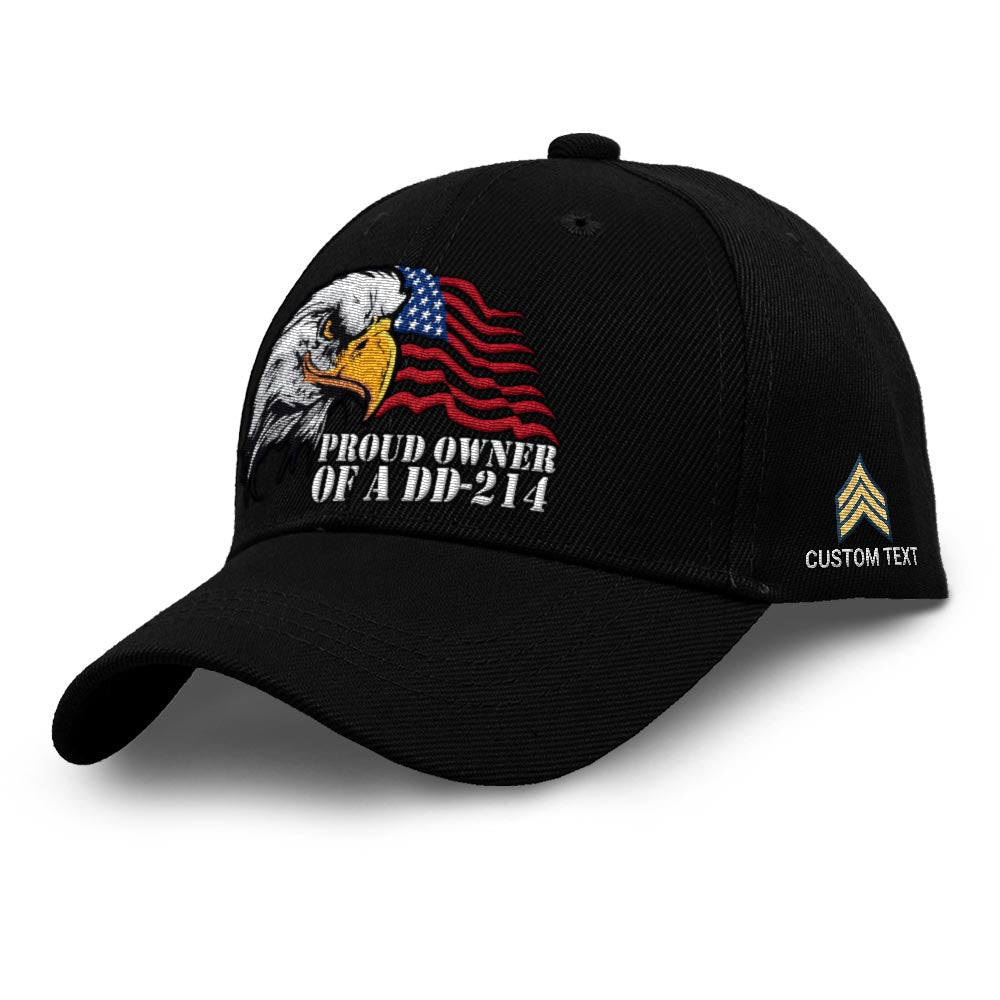 Us Army Veteran Caps, Customized Proud Owner Of A DD 214 Embroidered Cap, Embroidered Dad Hat