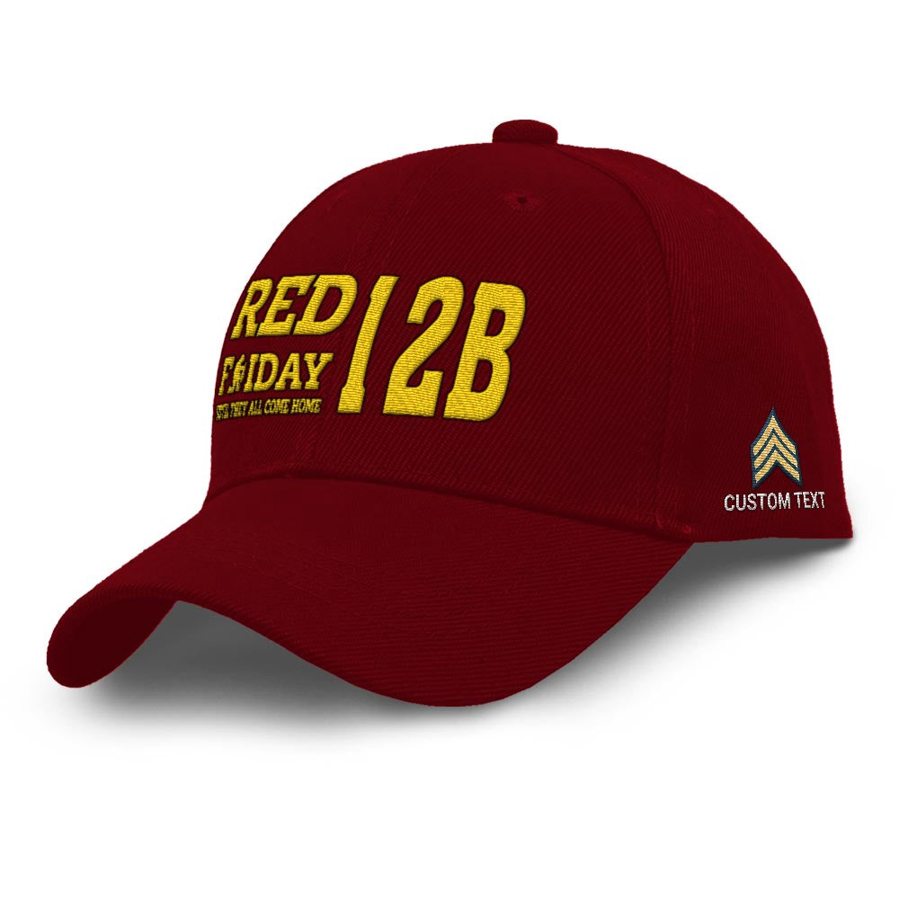 Us Army Veteran Caps, Customized  Red Friday Until They All Come Home Embroidered Cap, Embroidered Dad Hat