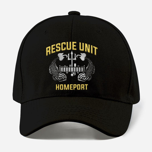 Us Army Veteran Caps, Customized Rescue Unit Homeport Embroidered Cap, Embroidered Dad Hat