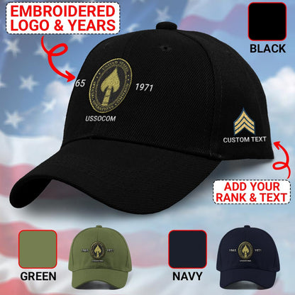 Us Army Veteran Caps, Customized Special Operations Command Embroidered Cap, Embroidered Dad Hat