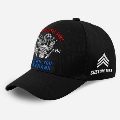Us Army Veteran Caps, Customized  Thank You Veterans Honoring All Who Served Embroidered Cap, Embroidered Dad Hat