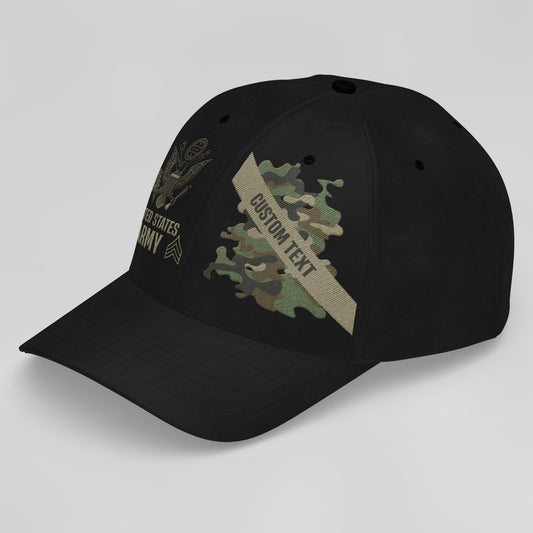 Us Army Veteran Caps, Customized  US Army Camouflage Veterans Camo Embroidered Cap, Embroidered Dad Hat