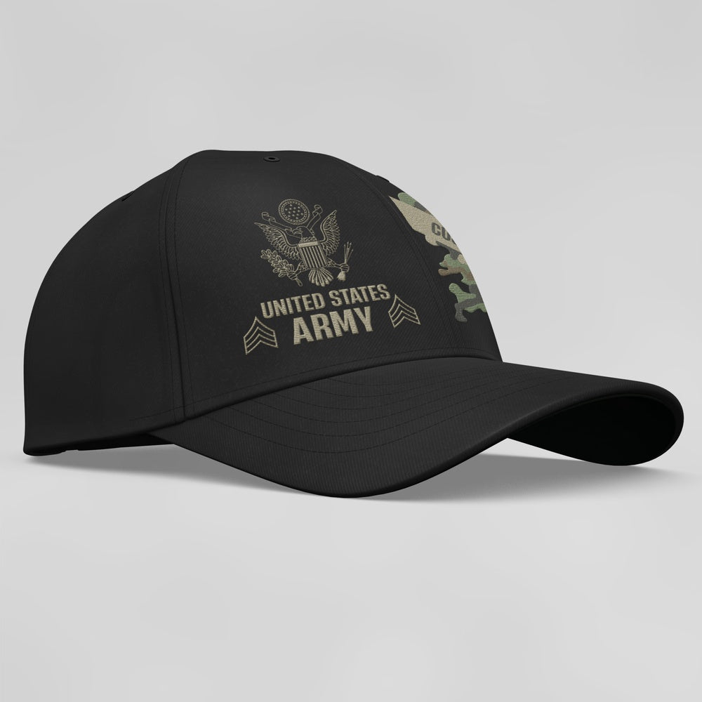 Us Army Veteran Caps, Customized  US Army Camouflage Veterans Camo Embroidered Cap, Embroidered Dad Hat