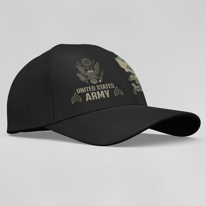 Us Army Veteran Caps, Customized  US Army Camouflage Veterans Camo Embroidered Cap, Embroidered Dad Hat