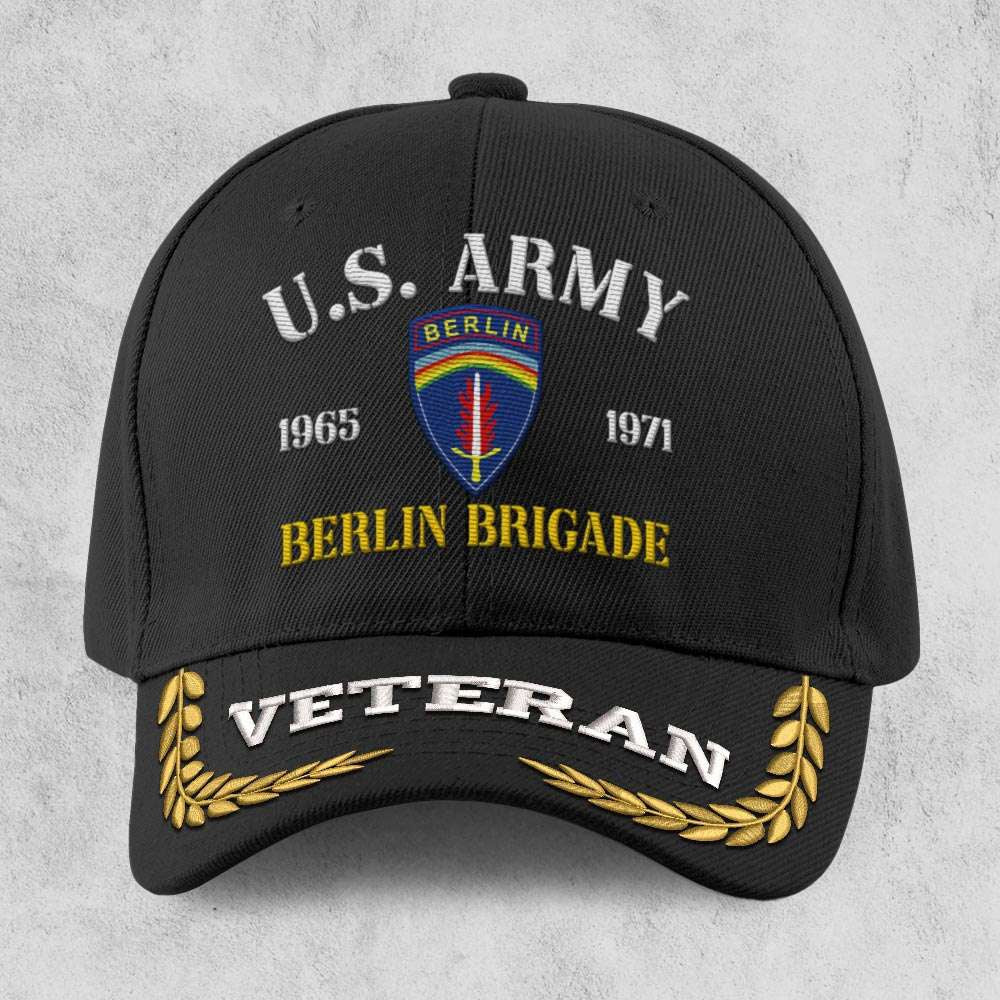 Us Army Veteran Caps, Customized  US Army Divisions Berlin Brigade Embroidered Cap, Embroidered Dad Hat