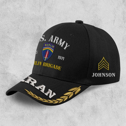 Us Army Veteran Caps, Customized  US Army Divisions Berlin Brigade Embroidered Cap, Embroidered Dad Hat