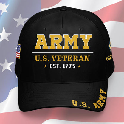 Us Army Veteran Caps, Customized  US Army Flag American Embroidered Cap, Embroidered Dad Hat