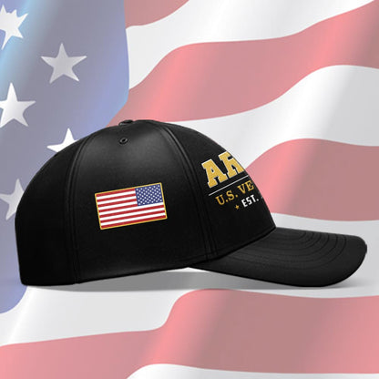 Us Army Veteran Caps, Customized  US Army Flag American Embroidered Cap, Embroidered Dad Hat