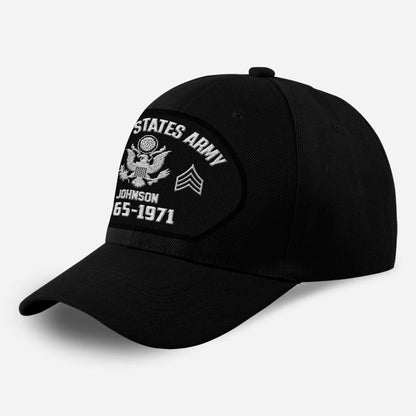 Us Army Veteran Caps, Customized  US Army Icon Rank Embroidered Cap, Embroidered Dad Hat