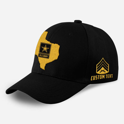 Us Army Veteran Caps, Customized  US Army Map Embroidered Cap, Embroidered Dad Hat