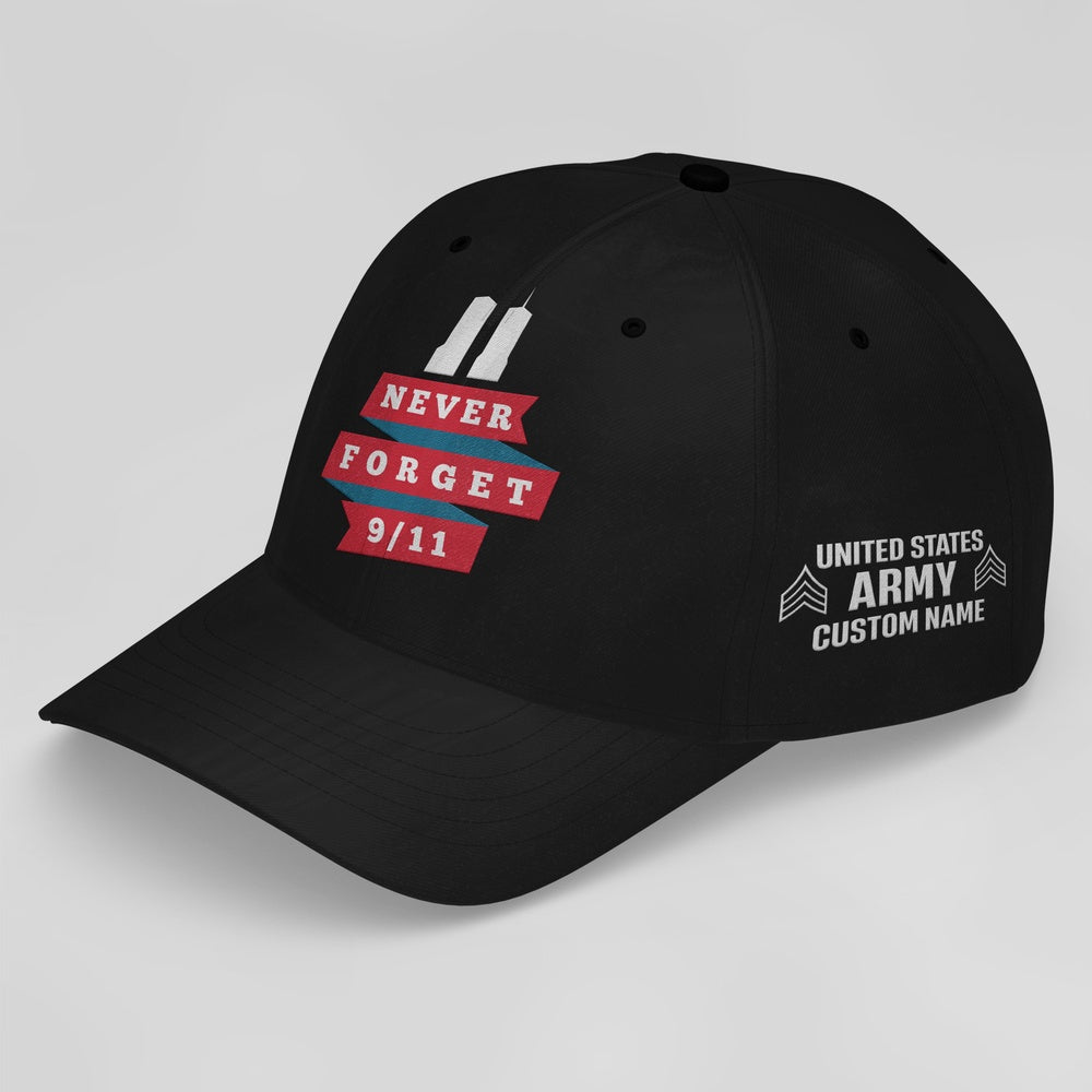 Us Army Veteran Caps, Customized  US Army Never Forget 911 Embroidered Cap, Embroidered Dad Hat