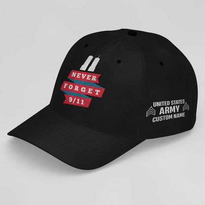 Us Army Veteran Caps, Customized  US Army Never Forget 911 Embroidered Cap, Embroidered Dad Hat