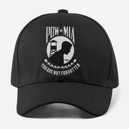 Us Army Veteran Caps, Customized  US Army Pow Mia You Are Not Forgotten Embroidered Cap, Embroidered Dad Hat