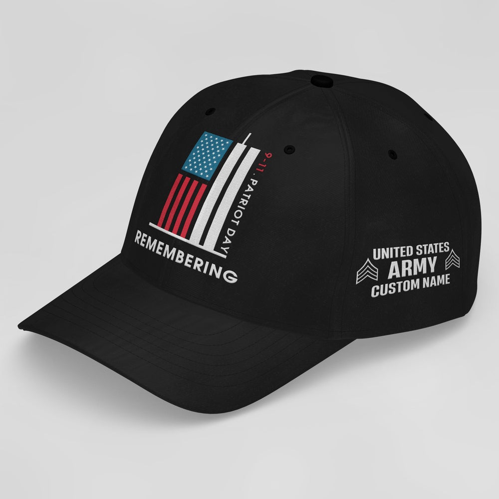 Us Army Veteran Caps, Customized  US Army Remembering 911 Patriot Day Embroidered Cap, Embroidered Dad Hat