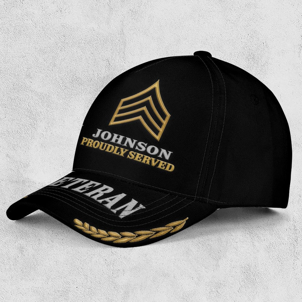 Us Army Veteran Caps, Customized  US Army Veteran Proudly Served Logo Embroidered Cap, Embroidered Dad Hat