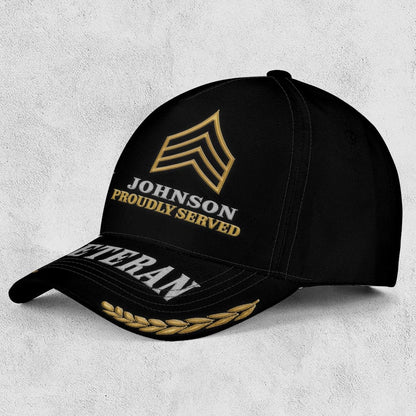 Us Army Veteran Caps, Customized  US Army Veteran Proudly Served Logo Embroidered Cap, Embroidered Dad Hat