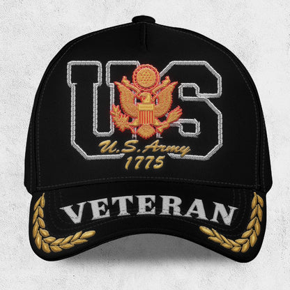 Us Army Veteran Caps, Customized  US Army Veteran Rank Logo Proudly Served Embroidered Cap, Embroidered Dad Hat