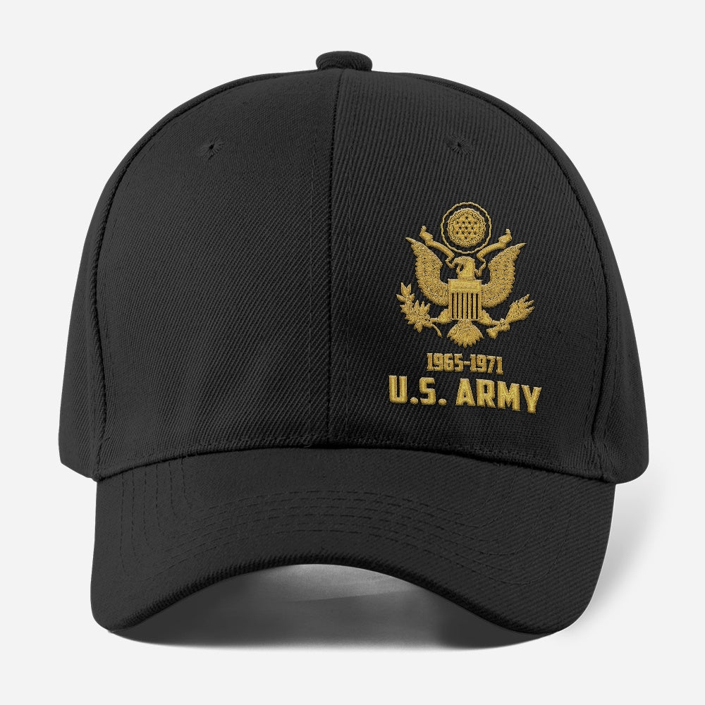 Us Army Veteran Caps, Customized  US Army Year And Logo Rank Embroidered Cap, Embroidered Dad Hat