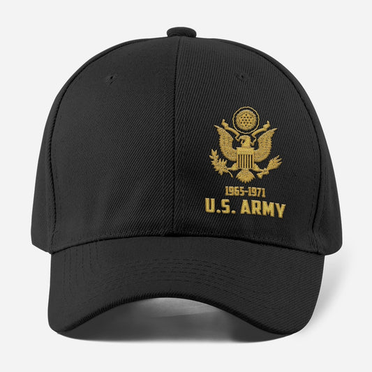 Us Army Veteran Caps, Customized  US Army Year And Logo Rank Embroidered Cap, Embroidered Dad Hat