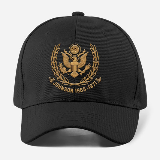 Us Army Veteran Caps, Customized  US Veteran Rank Embroidered Cap, Embroidered Dad Hat