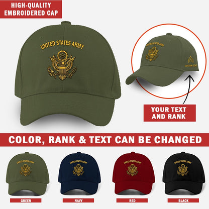 Us Army Veteran Caps, Customized  United States Army Embroidered Cap, Embroidered Dad Hat