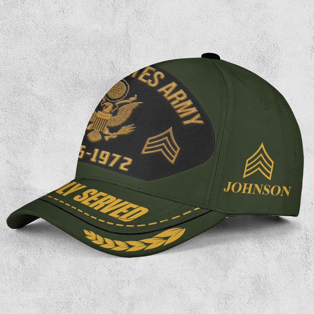 Us Army Veteran Caps, Customized  United States Army Veteran Proudly Served Embroidered Cap, Embroidered Dad Hat