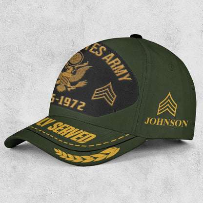 Us Army Veteran Caps, Customized  United States Army Veteran Proudly Served Embroidered Cap, Embroidered Dad Hat