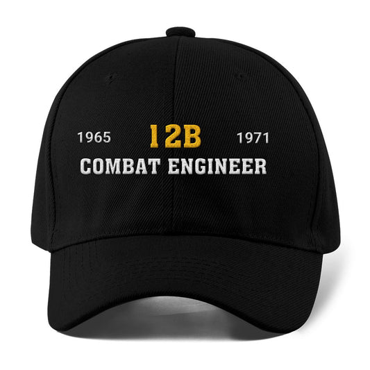 Us Army Veteran Caps, Customized Us Army 12B Combat Engineer Embroidered Cap, Embroidered Dad Hat