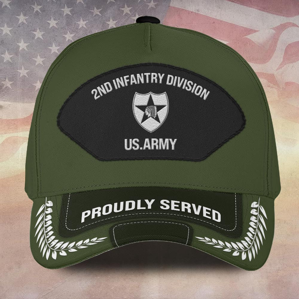Us Army Veteran Caps, Customized  Us Army Division Proudly Served Embroidered Cap, Embroidered Dad Hat