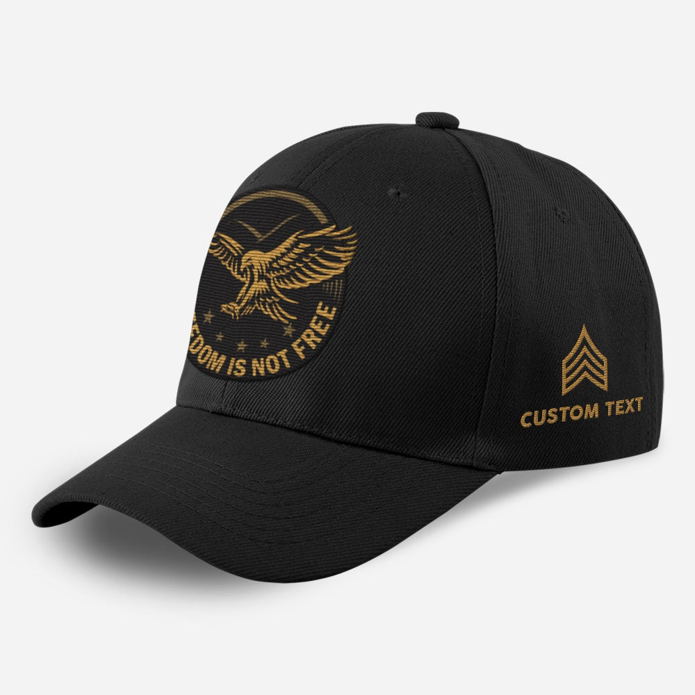 Us Army Veteran Caps, Customized  Us Army Freedom Is Not Free Embroidered Cap, Embroidered Dad Hat