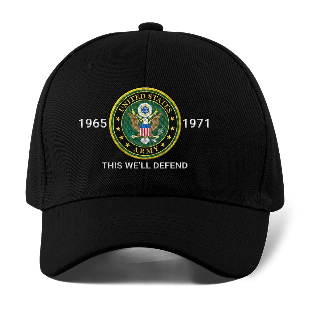 Us Army Veteran Caps, Customized Us Army Service Mark Embroidered Cap, Embroidered Dad Hat