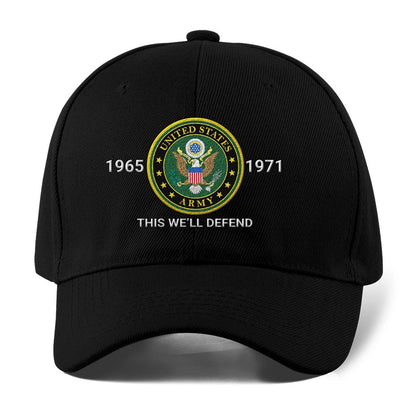 Us Army Veteran Caps, Customized Us Army Service Mark Embroidered Cap, Embroidered Dad Hat