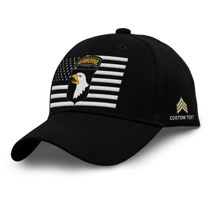 Us Army Veteran Caps, Customized  Us Army Units On The Flag Embroidered Cap, Embroidered Dad Hat