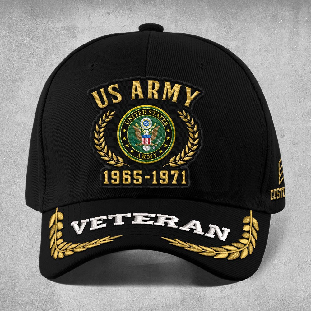 Us Army Veteran Caps, Customized  Us Army Veteran Proudly Served 1 Embroidered Cap, Embroidered Dad Hat