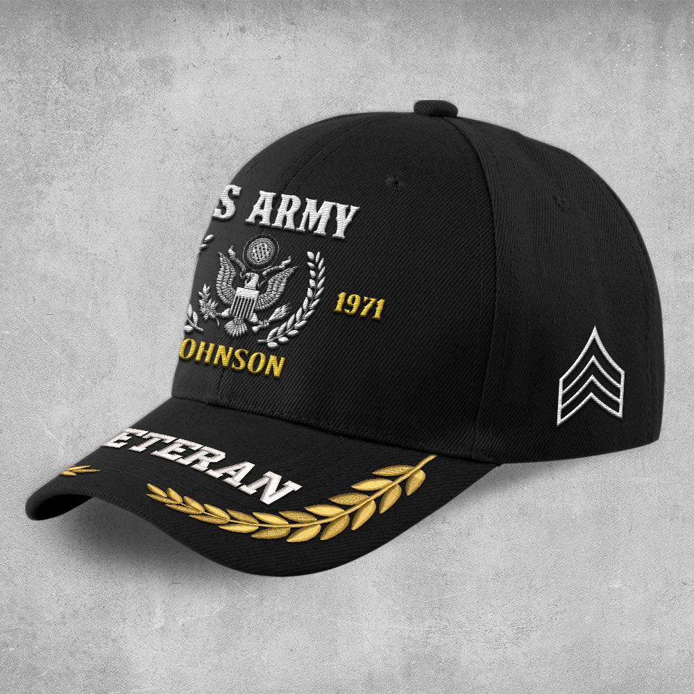 Us Army Veteran Caps, Customized  Us Army Veteran Proudly Served 2 Embroidered Cap, Embroidered Dad Hat